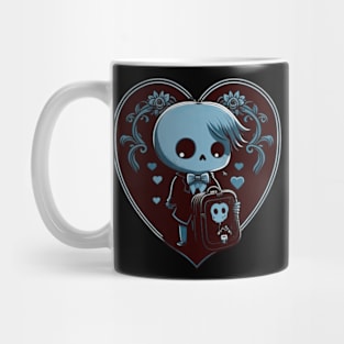 Ghost boy student Valentines day gothic style Mug